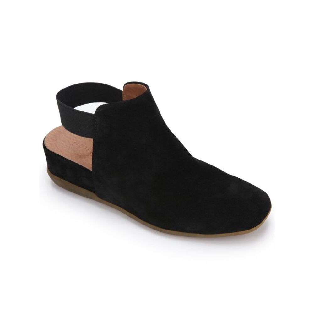 GENTLE SOULS KENNETH COLE Womens Black Slingback Estu Wedge Slip On Shootie 7 M